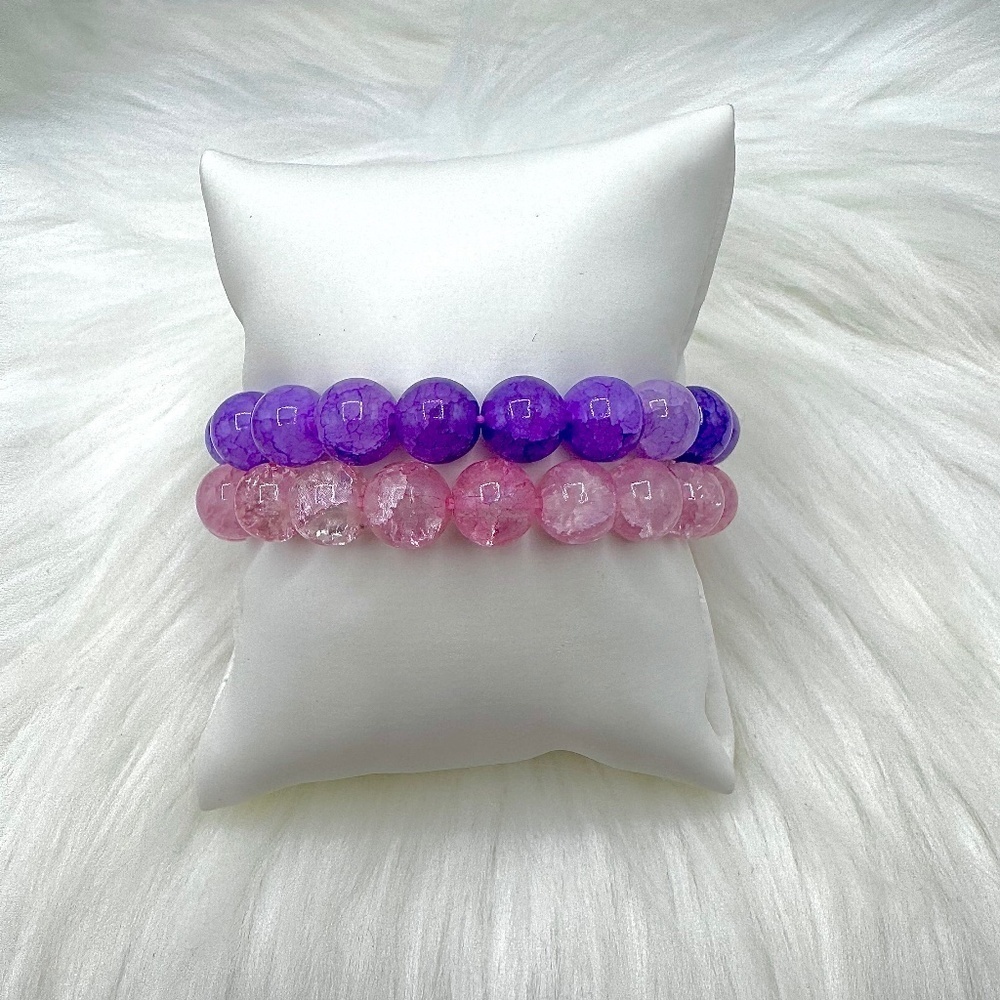 Celina Glass Beaded Bracelet Duo Bundle
